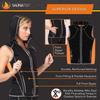 SaunaTek Women's Sauna Sweat Suit Paneled Hooded Vest for Exercise and Heat Training, Neoprene, Small view 3