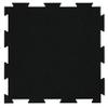 Playsafer Genaflex Lite Rubber 8mm Interlocking Tiles for Gym Flooring, Exercise Equipment, Exercise Areas - 20" X 20" (Black, 1 Tile - 2.7 Sq. Ft.) view 1