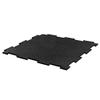 Playsafer Genaflex Lite Rubber 8mm Interlocking Tiles for Gym Flooring, Exercise Equipment, Exercise Areas - 20" X 20" (Black, 1 Tile - 2.7 Sq. Ft.) view 2