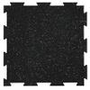 Playsafer Genaflex Lite Rubber 8mm Interlocking Tiles for Gym Flooring - Exercise Equipment, Exercise Areas - 20" X 20" (Grey/Black, 1 Tile - 2.7 Sq. Ft.) view 1