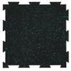 Playsafer Genaflex Lite Rubber 8mm Interlocking Tiles for Gym Flooring - Exercise Equipment, Exercise Areas - 20" X 20" (Light Blue/Black, 4 Tiles - 10.8 Sq. Ft.) view 1