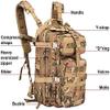 FieldTEQ Tactical Backpack, Tactical Backpack for Men, Military Backpack for Bug Out Bag Supplies, Army Bag Hiking Backpacks, Heavy Duty Backpack Laptop, Moelle Webbing 70 Liters Camouflage view 3