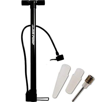 Bicycle Air Pump, Manual, Presta Style, British Style, US Type, Float and Ball Attachment, Compact Floor Pump