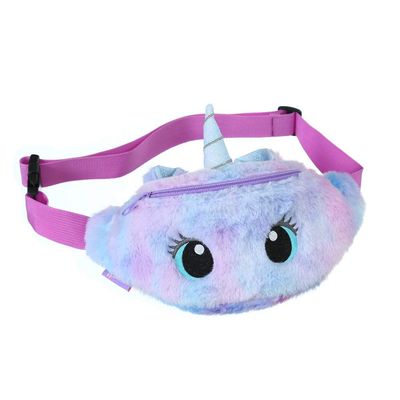 AIBEARTY Rainbow Unicorn Panda Plush Fuzzy Fanny Pack Waist Bag Cute Bum Bag for Girls Boys