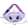 AIBEARTY Rainbow Unicorn Panda Plush Fuzzy Fanny Pack Waist Bag Cute Bum Bag for Girls Boys view 2