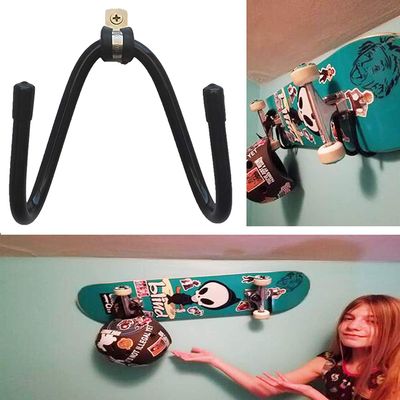 Pmsanzay Universal Skateboard Wall Hanger Wall Storage Clip Skateboard Wall Rack Wall Mount - for All Skateboard and Longboard - 1/PK