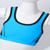 FEESHOW Girls 2 Piece Athletic Tankini Sports Bra Crop Top with Shorts Set for Gymnastics/Workout/Running/Swimming Blue 4 view 3