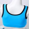 FEESHOW Girls 2 Piece Athletic Tankini Sports Bra Crop Top with Shorts Set for Gymnastics/Workout/Running/Swimming Blue 4 view 4