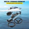 VEVOR Hydraulic Outboard Steering Kit, 300HP Helm Pump, 18 ft Hydraulic Nylon Hose, 13.5" Steering Wheel, Aluminum Alloy Hydraulic Boat Steering System for Center Console, Bass Boats, Flats Boats view 2