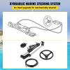 VEVOR Hydraulic Outboard Steering Kit, 300HP Helm Pump, 18 ft Hydraulic Nylon Hose, 13.5" Steering Wheel, Aluminum Alloy Hydraulic Boat Steering System for Center Console, Bass Boats, Flats Boats view 3