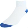 CTM Men's Cotton Blend Ankle Socks (4 Pair Pack), White with Royal Blue view 3