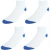 CTM Men's Cotton Blend Ankle Socks (4 Pair Pack), White with Royal Blue view 4