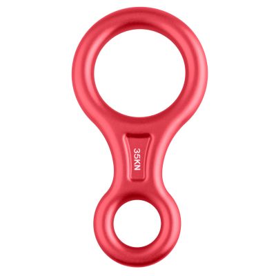 Azarxis 35 kN Climbing Rescue Figure 8 Descender Rigging Plate Heavy Duty & Large & High Strength Rappel Device Equipment for Rappelling, Belaying, Tree Climbing, Aerial Silks Rigging (Red)