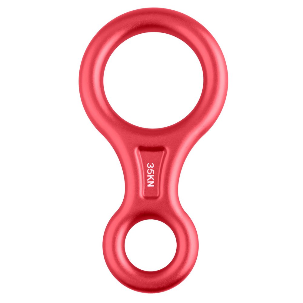 Azarxis 35 kN Climbing Rescue Figure 8 Descender Rigging Plate Heavy Duty & Large & High Strength Rappel Device Equipment for Rappelling, Belaying, Tree Climbing, Aerial Silks Rigging (Red)