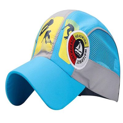 Kangqifen Boys Girls Summer Quick-Drying Outdoor Baseball Cap Sun Protection Hat Light Blue