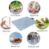 FashionLive Beach Blanket Picnic Blanket Outdoor Mat Extra Large Waterproof Sand Proof Camping Blanket Lightweight Folding Portable Travel Blanket for Family Park Beach Grass, 79"x57" view 3
