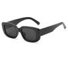 IKANOO Retro Rectangle Sunglasses for Women Men Small Square Frame Trendy Y2K 90s Black Sunglasses (Black) view 1