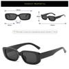 IKANOO Retro Rectangle Sunglasses for Women Men Small Square Frame Trendy Y2K 90s Black Sunglasses (Black) view 3