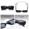 IKANOO Retro Rectangle Sunglasses for Women Men Small Square Frame Trendy Y2K 90s Black Sunglasses (Black) view 4