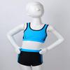dPois Kids Big Girls Two-Pieces Sports Bra Tank Tops with Boyshorts Tankini Sets Swimsuit Swimwear Bathing Suit Blue 3-4 view 4