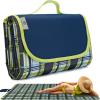 FashionLive Picnic Blanket Beach Mat Extra Large Sandproof Waterproof Camping Blanket Portable Travel Blanket Play Mat for Outdoor Indoor Family Women Men Kids Beach BBQ Park Grass, 79"x57" view 1