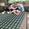 FashionLive Picnic Blanket Beach Mat Extra Large Sandproof Waterproof Camping Blanket Portable Travel Blanket Play Mat for Outdoor Indoor Family Women Men Kids Beach BBQ Park Grass, 79"x57" view 2