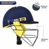 DSC Bouncer Cricket Helmet | Navy Blue | Size: Medium | for Men & Boys | Steel Grill | Adjustable Back Support Strap | Removable and Washable Sweatband | Lightweight view 3