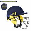 DSC Bouncer Cricket Helmet | Navy Blue | Size: Medium | for Men & Boys | Steel Grill | Adjustable Back Support Strap | Removable and Washable Sweatband | Lightweight view 4