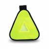 Vincita Reflective Yield Symbol with Hook and Loop Strap - High Visibility for Safety at Night - Safety Reflector for Bike Rack, Stroller, Backpack, Car Rack - Bicycle Reflective Accessories (Green) view 1
