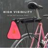 Vincita Reflective Yield Symbol with Hook and Loop Strap - High Visibility for Safety at Night - Safety Reflector for Bike Rack, Stroller, Backpack, Car Rack - Bicycle Reflective Accessories (Green) view 2