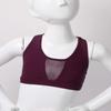 JEATHA Kids Girls One Piece Sleeveless Tank Top Gymnastic Exercise Mesh Splice Sports Bra Casual Wear Burgundy 14 view 3