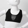 JEATHA Kids Girls One Piece Sleeveless Tank Top Gymnastic Exercise Mesh Splice Sports Bra Casual Wear Black 10 view 3