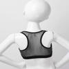 JEATHA Kids Girls One Piece Sleeveless Tank Top Gymnastic Exercise Mesh Splice Sports Bra Casual Wear Black 10 view 4