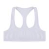 Hularka Men's Sleeveless Y-Back Muscle Half Tank Top Vest Tee Shirt Crop Top Sports T-Shirt White Medium view 4