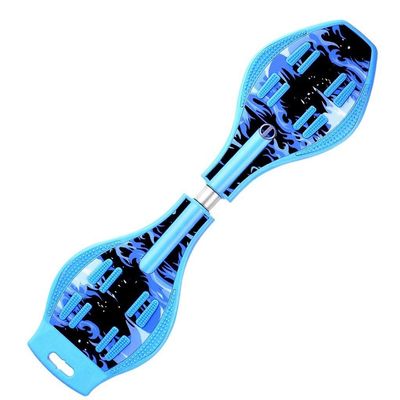 2 Wheel Twisty Caster Board,Complete Skateboards- Standard Skateboards with Colorful Flashing Wheels for Beginners Starter Kids Boys Girls Teenager-32.2x8.6inch, Longboard Skateboards