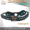 SUNYA Bow Wrist Sling, Full Grain Leather Yoke On Bow Stabilizer, 550 Paracord Handmade, Metal Grommet Fit for Archery Compound Bows, (Tiffany Green with Black 17) view 2