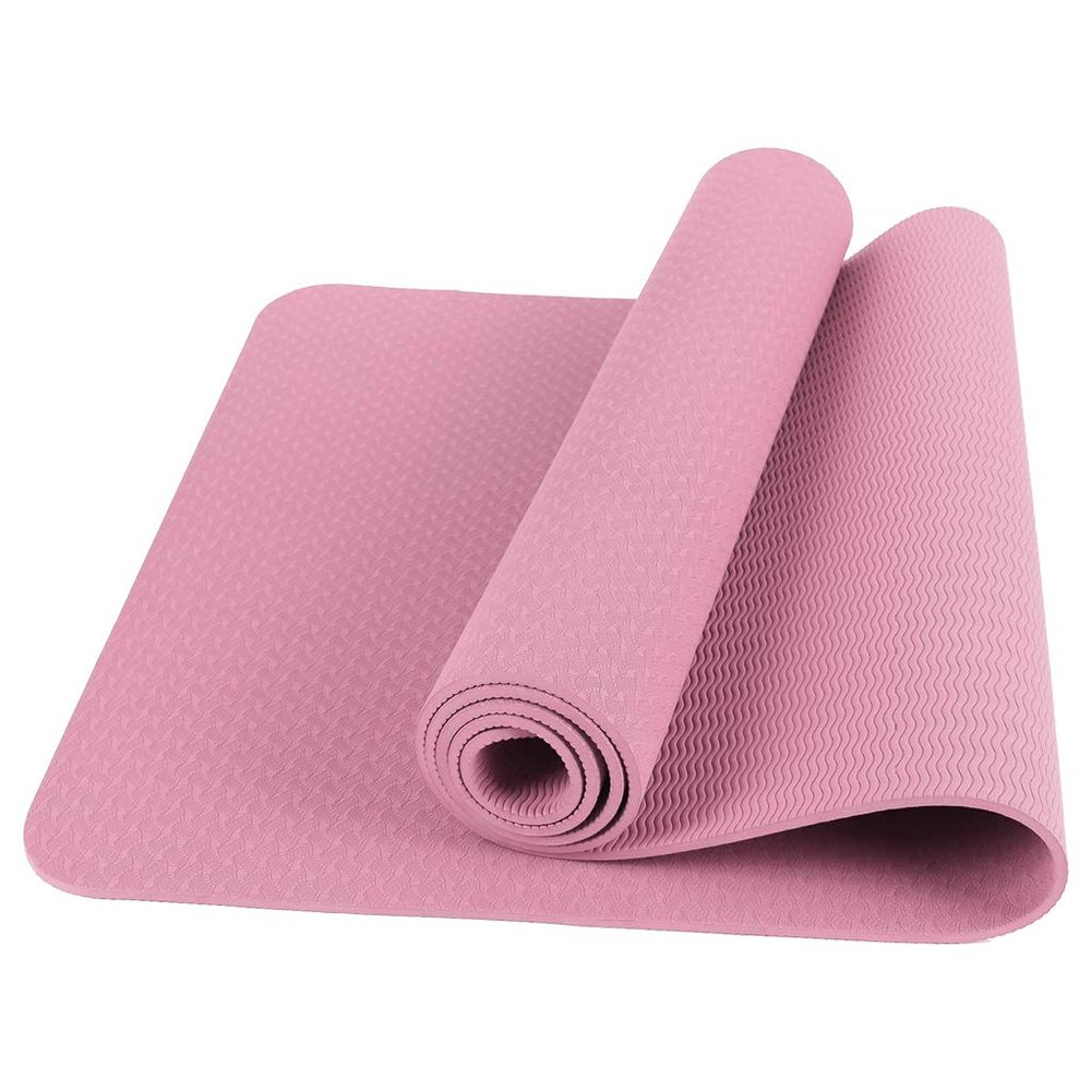 HEMTROY Yoga Mat, Eco-Friendly TPE Material, High-Density Non-Slip &Tear-resistant, 72"x24" Extra Thick 0.24", Exercise & Workout Mat for Yoga, Pilates, and Fitness, Pink