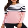KINGFEN UPF 50+ Fitted Workout Tops for Women Loose Fit Hiking SPF Shirts Cute Breathable Quick Dry Shirt Long Sleeve Rash Guard Women Fashion T Shirt Thin Sunblock Beach Tshirts Pink X-Large view 1