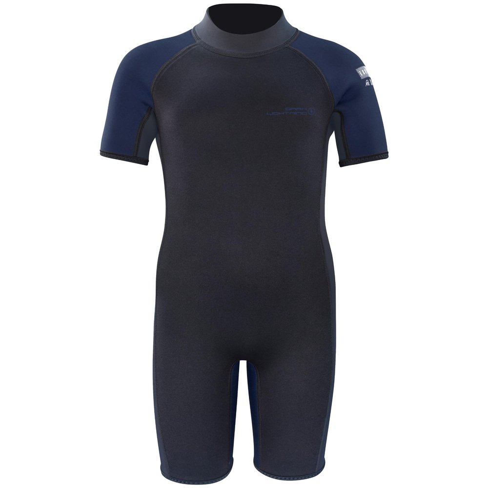 Dark Lightning Kids Wetsuit for Boys and Girls, 3mm Shorty Neoprene Thermal Swimsuit, Wet Suits Size 414 Cover Infant/Baby/Toddler/Junior/Youth