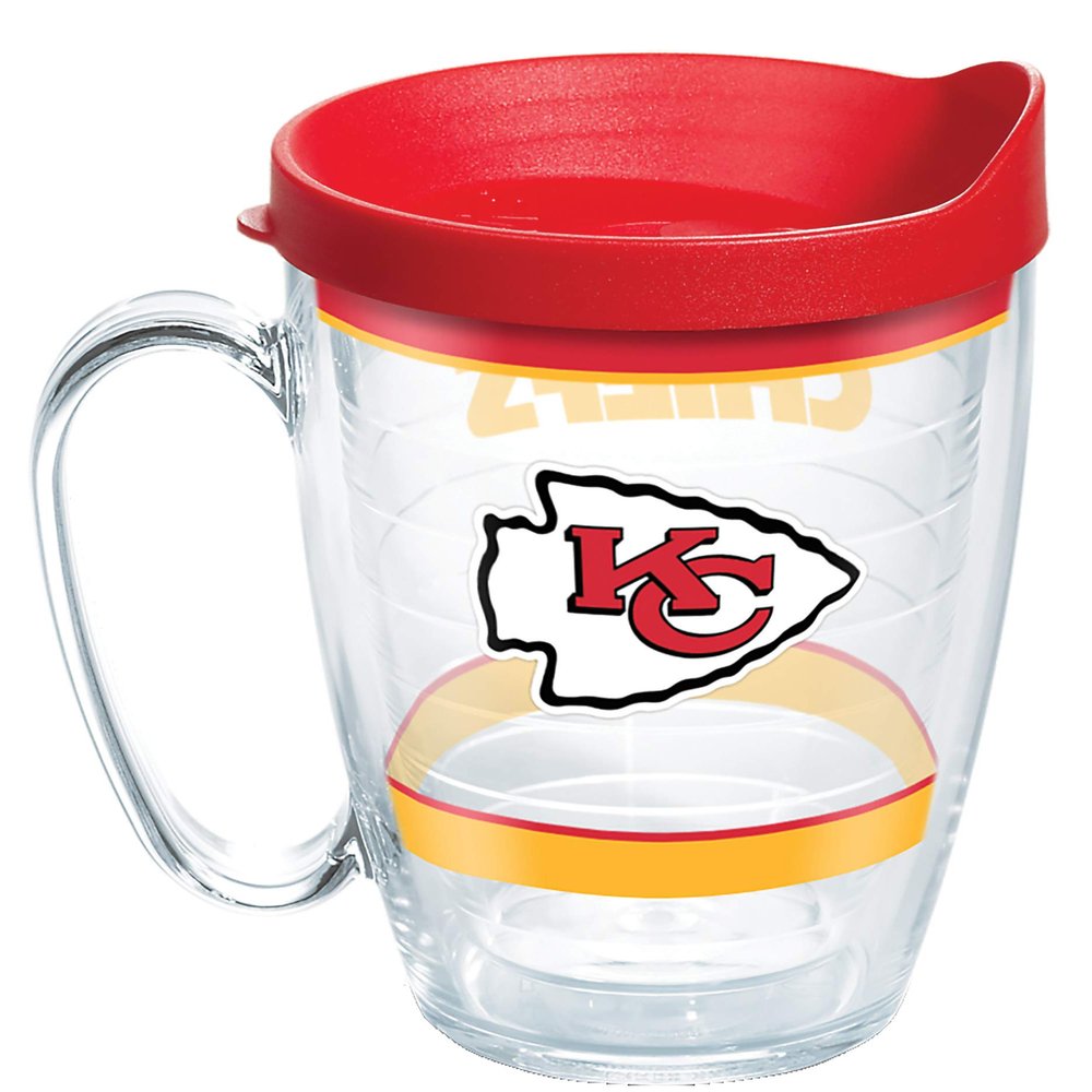 Tervis Made in USA Double Walled NFL Kansas City Chiefs Insulated Tumbler Cup Keeps Drinks Cold & Hot, 16oz Mug, Tradition