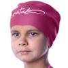 Kids Swim Cap for Long Hair - Comfortable Fit Silicone Swimming Hat for Girls & Boys with Curly Hair, Braids, or Dreadlocks - Durable & Easy to Wear (Windsor Wine S) view 1
