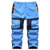 Kids Softshell Pants Girls Fleece Water Repellent Windproof Trousers Boys Outdoor Hiking Trousers Light Blue 3XL view 1