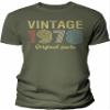 48th Birthday Gift Shirt for Men - Vintage Original Parts 1978 Retro Birthday - 001 - F/Military-4X view 1