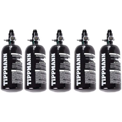Tippmann 5 - Pack Basics 47 / 48ci 3k Aluminum HPA/Nitro/Compressed Air Tank - Globally Certified