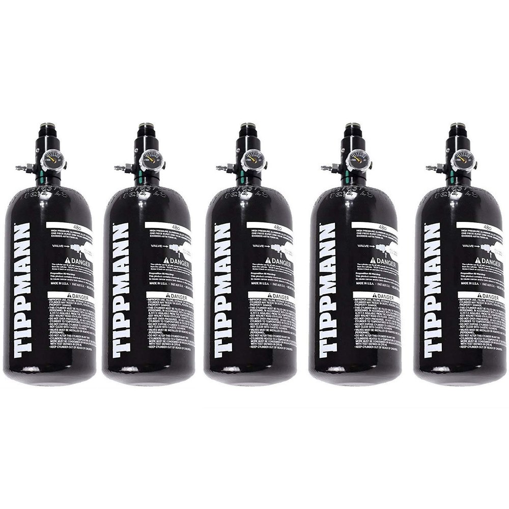 Tippmann 5 - Pack Basics 47 / 48ci 3k Aluminum HPA/Nitro/Compressed Air Tank - Globally Certified