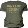 36th Birthday Gift Shirt for Men - Vintage Original Parts 1990 Retro Birthday - 001 - F/Military-4X view 1