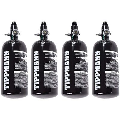 Tippmann 4 - Pack Basics 47 / 48ci 3k Aluminum HPA/Nitro/Compressed Air Tank - Globally Certified