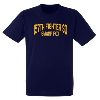 157th Fighter Squadron Swamp Fox Short Sleeve Tee Shirt - X-Large Black