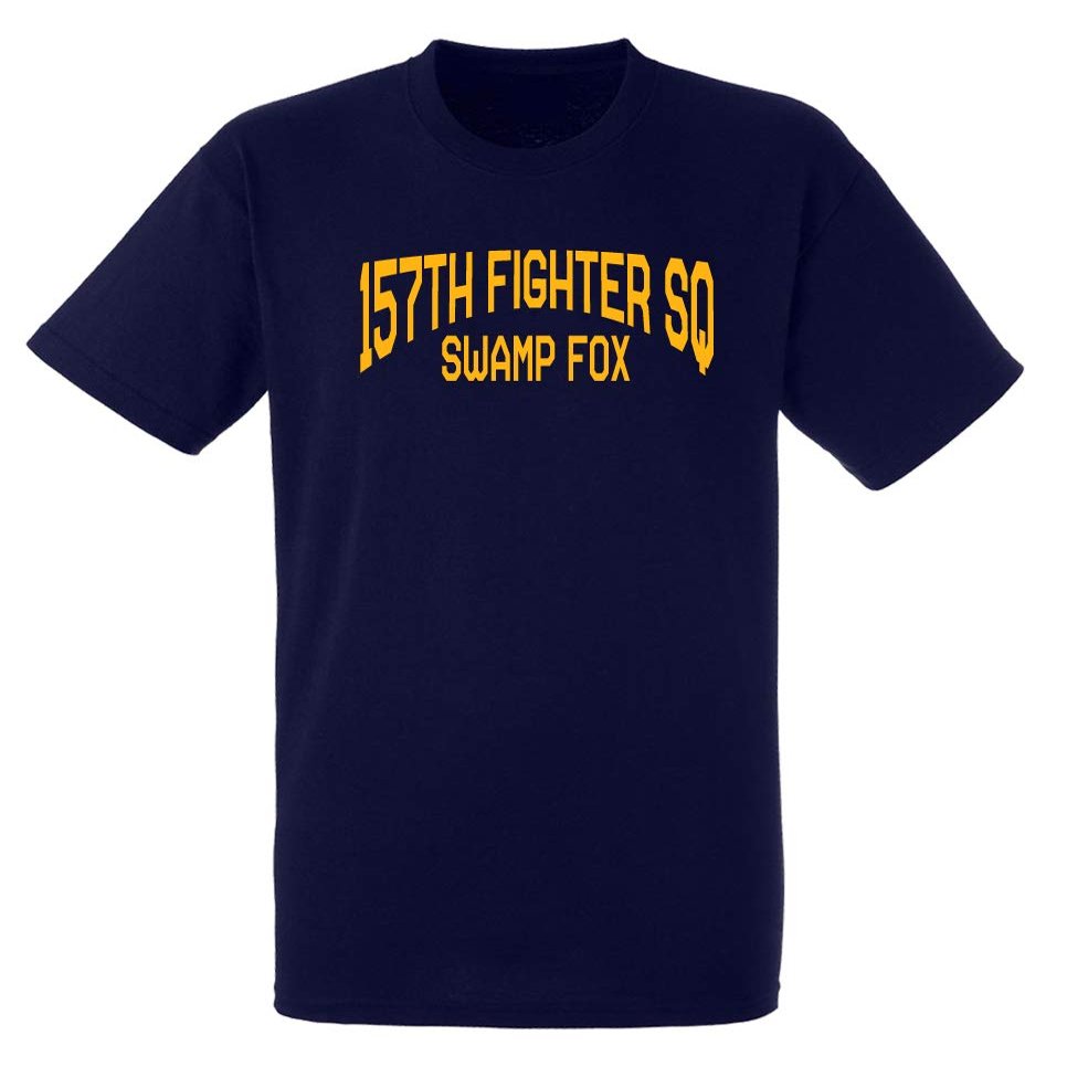 157th Fighter Squadron Swamp Fox Short Sleeve Tee Shirt - X-Large Black