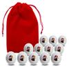 Clip Wipes USA American Flag Golf Balls with Red Accessories Pouch (12PK-Eagle)